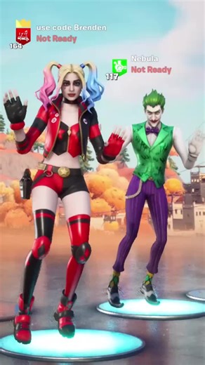 The Joker X Harley Quinn 🔥 • Are you copping the New Rebirth Harley Quinn skin tomorrow? #code_brenden #fortnite #harleyquinn #thejoker #dc
