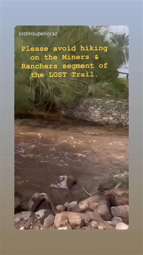 2.3K views · 29 reactions | Here’s a video of the flooding of Queen Creek today along the Miners & Ranchers segment. The trail is very muddy and has several low water crossing areas. Please stay off the trail until the mud dries up and the water subsides and is safe to cross. #superioraz #hikesuperioraz #explorepinalcounty | Legends of Superior Trails - Superior, Arizona | Facebook