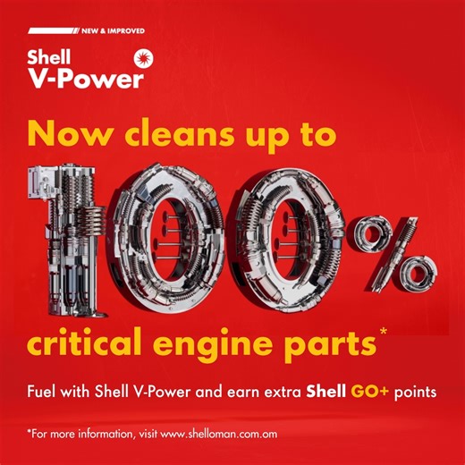 The wait is over! 🎉 Introducing our new and improved Shell V-Power, 🚀 designed to clean up to 100% of critical engine parts with every fill. For more information, visit https://go.shell.com/49q7Om5 🌐✨ #ShellOman #ShellVPower | Oman Shell