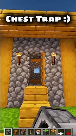 How to make a Chest Trap in the Minecraft! 🤫 #minecraft #shorts