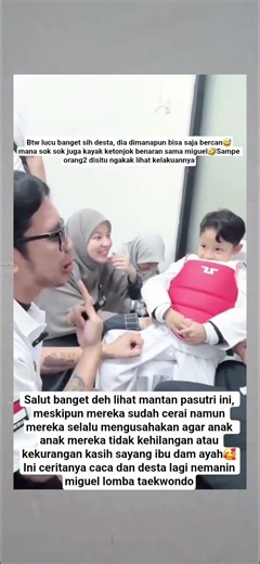 Desta dan caca temanin miguel ikut lomba taekwondo#natasharizky#desta