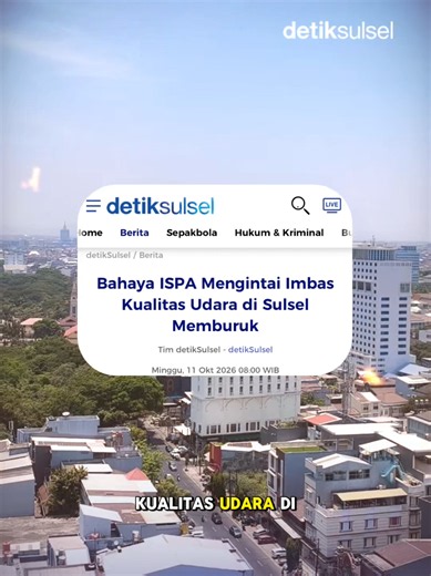 Kualitas Udara Sulsel Tercemar Asap Karhutla: Risiko ISPA & Influenza