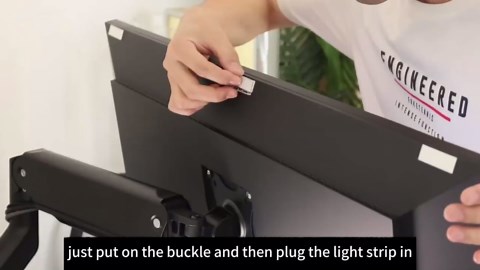 Monitor LED Backlights for PC & Mac, LED Strip Light Sync with Screen Color/Music, Computer Light Bar Behind Screen, LEDs for Desk Gaming, USB Port, Software Control, G100 (4-Side 34inch)