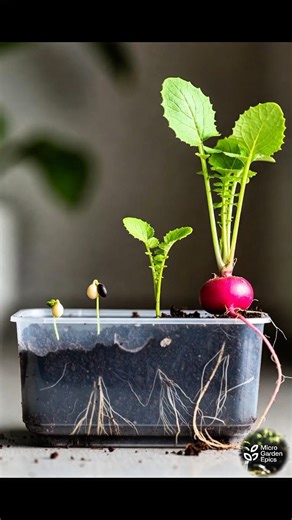 Hand Planting the Radish Seed#plants #garden #shortsfeed
