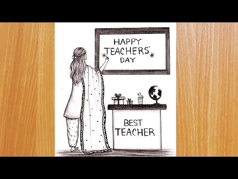 Teacher's Day Special Drawing | Teachers day drawing / easy drawing || pencil drawings