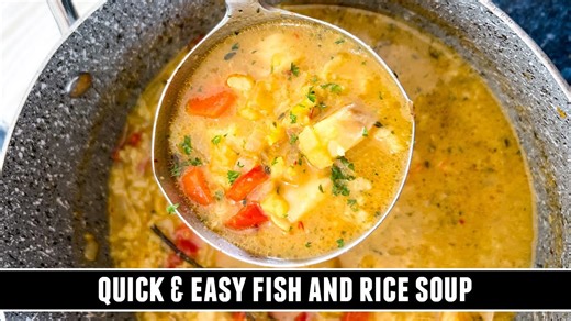 A heartwarming fish and rice soup for those cold & chilly days