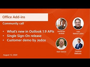 Office Add-ins community call-August 2020