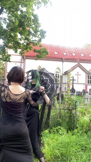Gothic Dancing in a Cemetery - Dark and Edgy Goth Aesthetic