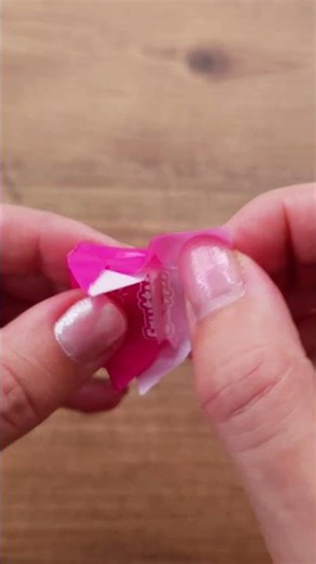 ASMR Unwrapping Fruitella Strawberry Candy 🍓 Sweet Crinkles & Chewy Sounds