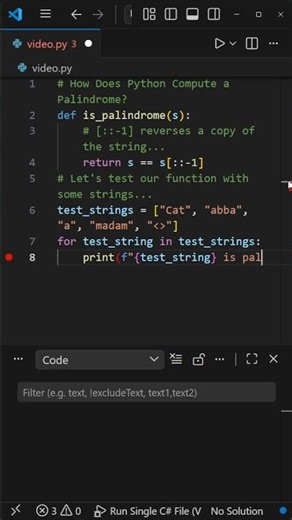 How Does Python Compute a Palindrome?