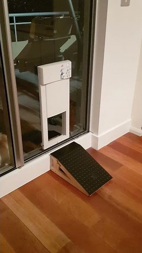 Automatic Dog & Cat Door Installed into a Sliding Glass Door