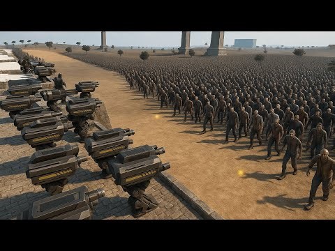 Shrine of Chaos Under Attack! Cleopatra, Mincer Artillery & T45 Shotgun vs Alien & Zombie Horde