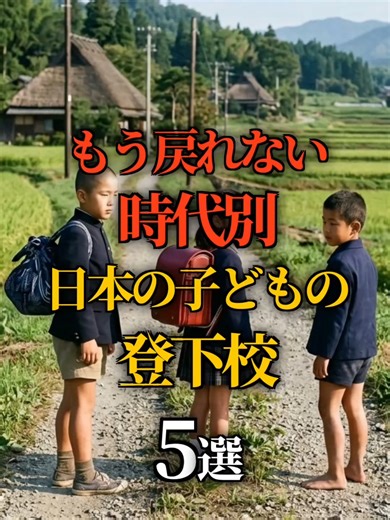 もう戻れない時代別の日本の子どもの登下校5選 #都市伝説 #雑学 #歴史 #歴史解説 #日本史