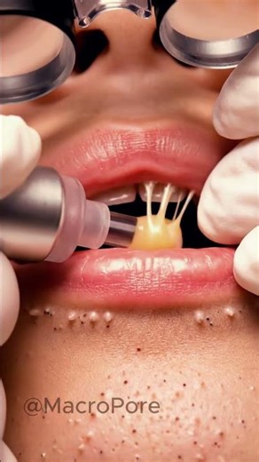 Blackheads on LIPS?! 😳 Vacuum Extraction (4K ASMR) #macroasmr #4kmacro