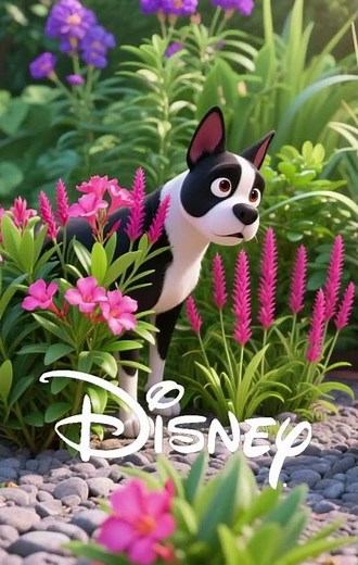 Boston. Terrier named Feliz Lory transforms into a magical Disney pup! ✨🐾 #bostonterrier #puppy