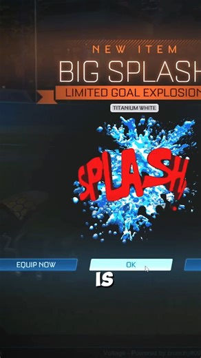 splash goal explosion in Rocket league is live 🤯🙊 #rocketleague #rewards