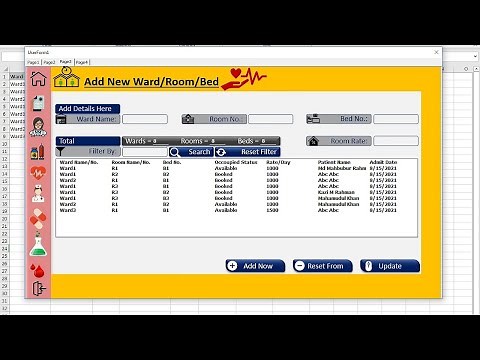 #3 How to Create Beds Management in Hospital Management System (Excel VBA 2021)