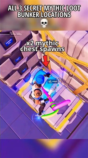 ALL SECRET MYTHIC LOOT BUNKER LOCATIONS in Fortnite Reload *NEW MAP* 💀 #fortnite #shorts #gaming