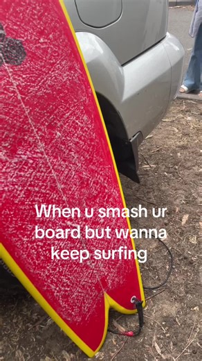 If ur not using a sock leg rope, what are ya doin #surf #brokenboard #summer
