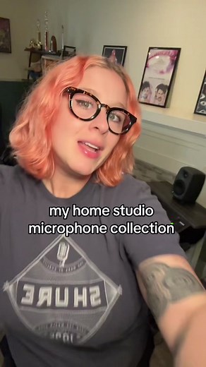 My mic collection in my home studio! What is your favorite microphone for singing? Guitar? Drums? Podcasting? #creatorsearchinsights #microphone #recording #homestudio #musicproductiontips