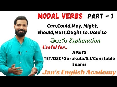 Modal Verbs | Part - 1 | English Grammar in Telugu #jansenglishacademy
