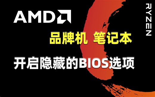 AMD锐龙品牌机笔记本 开启隐藏的BIOS选项（另附笔记本处理器调节软件RYZEN CONTROLLER简介）