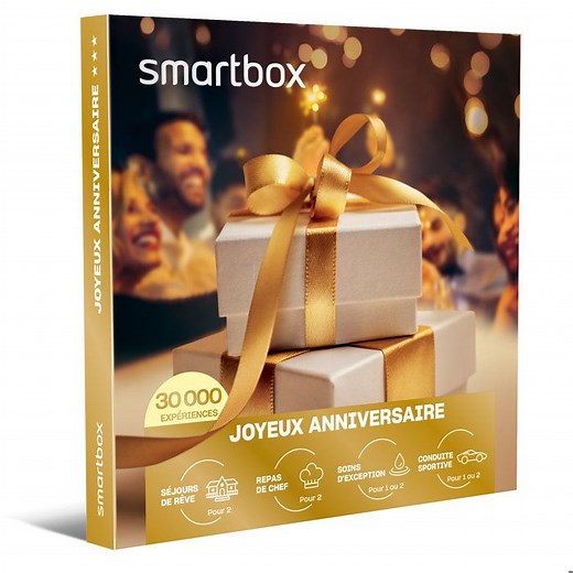 Coffret Cadeau SMARTBOX - Joyeux anniversaire - 1 séjour ou 1 activité pour 1 ou 2 personnes