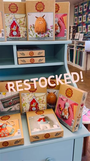 Check out all the new Wool Felt Craft Kits we have in stock, such adorable patterns! The kit includes everything you need to make it, too! Don’t wait long, they sell out fast! #woolkits QT Fabrics #corrinelapierre | Night Owl Quilting Studio