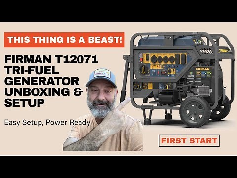 Firman T12071 Tri-Fuel Generator: Unboxing, Assembly, and First Startup!