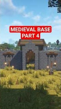 STARTER MEDIEVAL BASE IN MINECRAFT PART 4🏰 #minecraft #minecraftbuilding