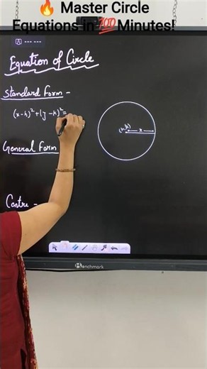 Equation of Circle🔥 | Standard Form & General Form 💯| Find Centre and Radius Easily
