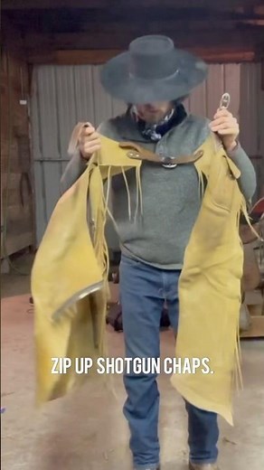 Why do cowboys use leather chaps?