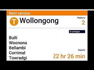 Sydney train dva announcements to Wollongong ￼