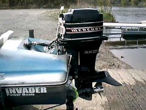 10 ft gw invader upgrade, the 2 cyl. 25hp gone...and a 4cyl 50hp mercury rocks