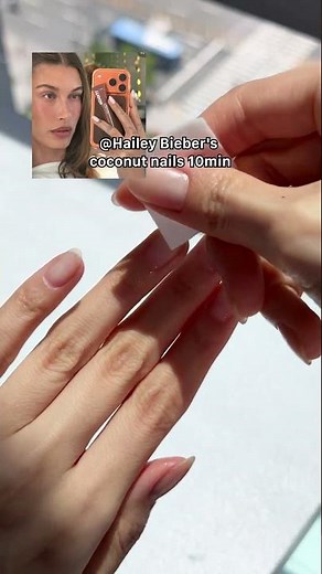 @Hailey Bieber's coconut nails 10min