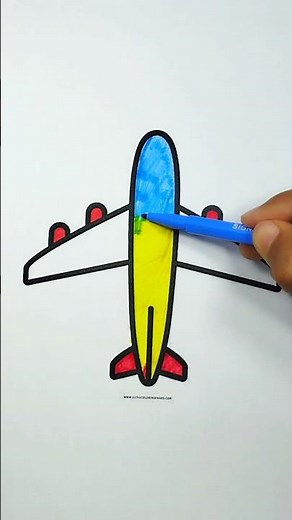 Airplane Draw and Color