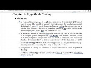 Video 1: Introduction to Hypothesis Testing