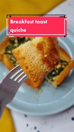 Delicious Breakfast Quiche with Crispy Toast Crust