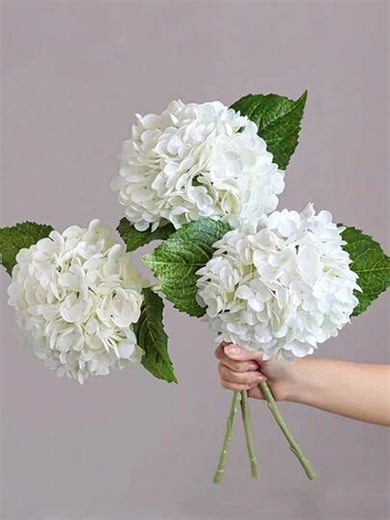 18/9pcs Artificial Hydrangea Bouquet - Realistic Silk Hydrangea Flowers For DIY Wedding Bouquet, Bridal Shower Decor, Home/Office Decor (Living Room, Kitchen, Garden, Hotel), Mother's Day, Birthday & Valentine's Day Gift, Room Decor, Home Decoration, Spring Decor, Bedroom Decor, Wedding Decor, Garden Decor, Outdoor Porch Decor, Mother's Day Gift For Her | SHEIN