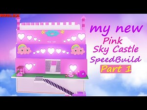 Roblox Adopt Me !! MY PINK SKY CASTLE SPEED BUILD - How to build a castle in adopt me