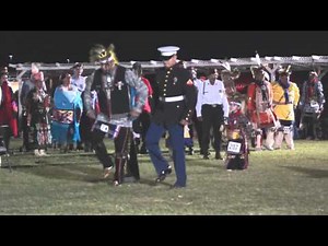 Marine Dances at Iowa Tribal Pow Wow