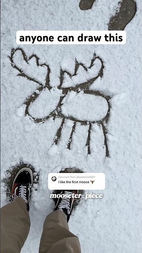 the EASY WAY to draw a moose! Here’s how anyone can draw a🫎 #wildlifedrawing #snow #art #howtodraw