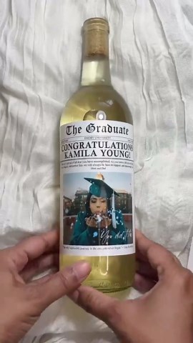 Photo Graduation Prosecco Bottle Label, Champagne Bottle Label, Prosecco Bottle Sticker, Graduation Favors, Class of 2026 - Etsy
