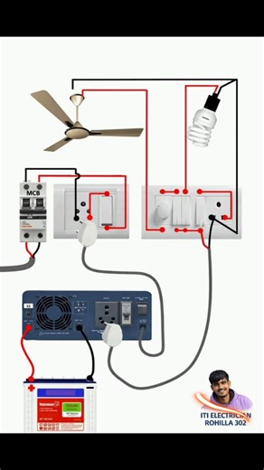 inverter connection with diagram| #electrical #inverterconnnection