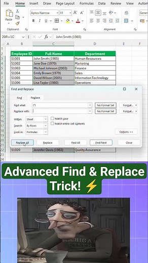 Remove Unwanted Numbers or Text Instantly in Excel using Find & Replace | Smart Excel Trick ⚡