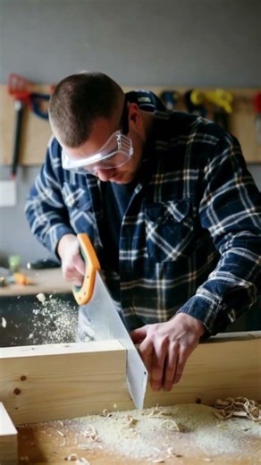 Cutting wooden boards precisely using super sharp tools #shorts