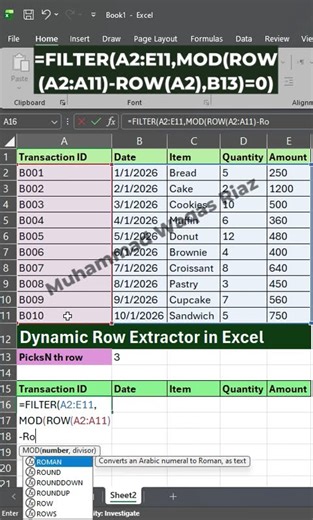 Excel Trick Control Every Nth Row Dynamically #shorts