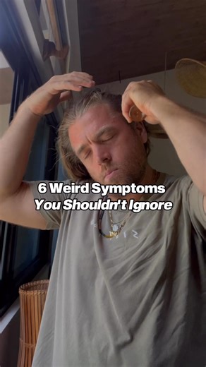 6 weird symptoms you shouldn't ignore 👇 Your body is always talking to you. Most people ignore the signals until they become serious problems. These "weird" symptoms aren't random. They're your body's way of telling you something is broken. Waking between 2-4 AM every night = blood sugar crashing, cortisol spiking, liver struggling with glucose regulation. Craving ice constantly = iron deficiency (pagophagia), poor oxygen delivery, your body desperately seeking minerals. Tingling in hands and f