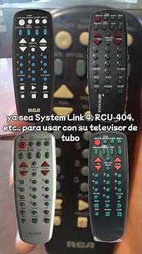 Cómo programar un control universal RCA o similar (System Link 4, RCU-404, etc.)