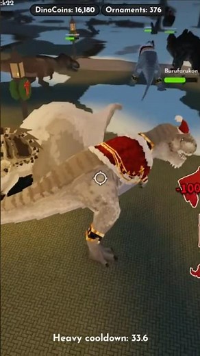 SAINT NICK REX VS YETI TRIKE! - Roblox Jurassic Blocky #roblox #jurassicblocky #dinosaur #shorts